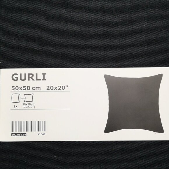 New in Package Ikea Gurli 20x20" Black Made in India Pillow Case Only - Picture 4 of 4